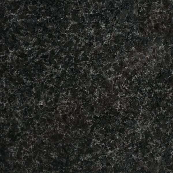Polished Cobalt Black Granite sample.