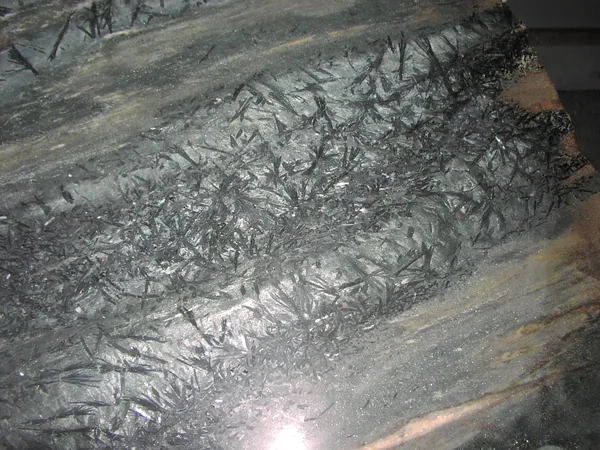 Crowsfoot schist — producer slab sample. Natural pattern varies.