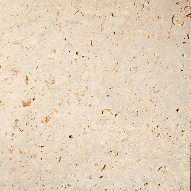 Winona Stone — River Rose limestone, honed surface detail.