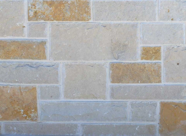 Buff Peach Lueders sawn chop veneer sample.
