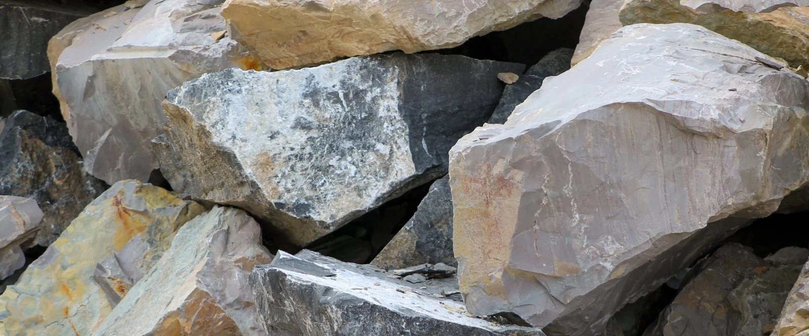 Hokie Stone: Hokie Stone — quarry blocks.