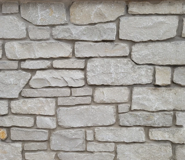 Manitowoc Gray — machine-cut veneer, tumbled from Eden-Valders Stone Company