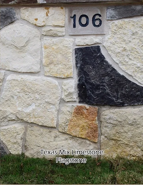 Texas Mix · flagstone sample wall.
