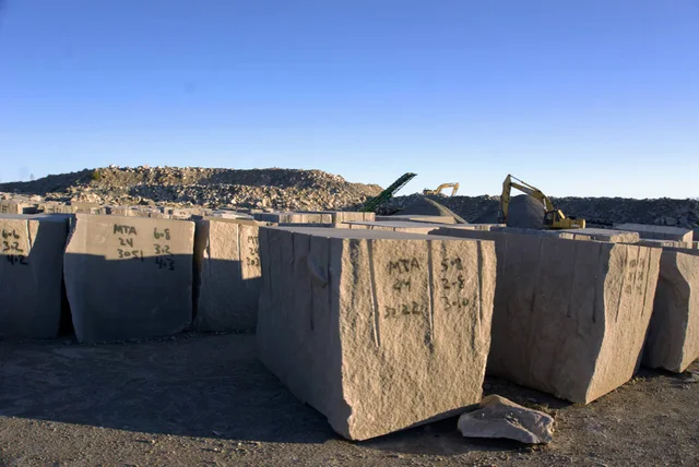 Standard Gray quarry blocks.