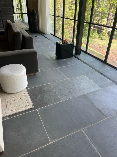 Blue bluestone · thermal-finish flooring.