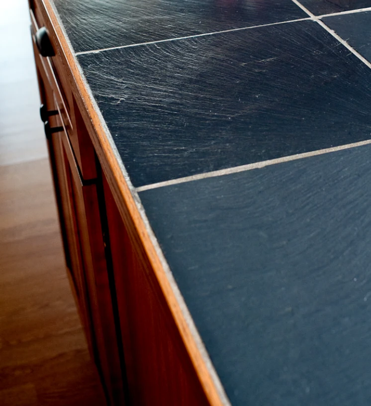 Pennsylvania Blue-Gray Slate: Pennsylvania Blue-Gray Slate · countertop installation.
