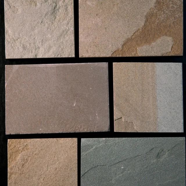 Full Color bluestone · natural-cleft and brushed samples.